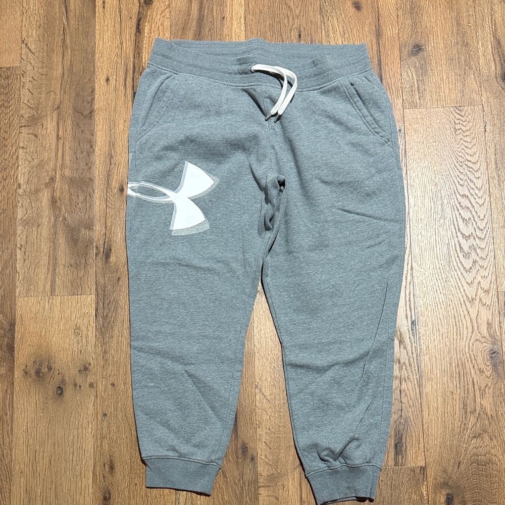 Under Armour Gray Capri with White Logo